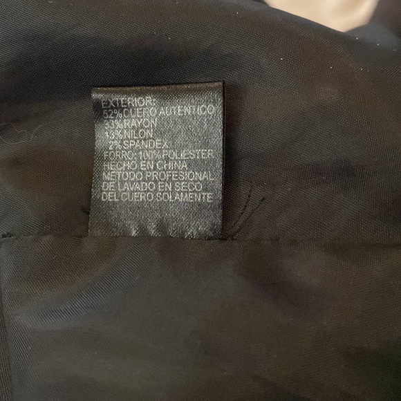 ANTONIO MELANI leather blended stunning dress w/genuine leather blend at bottom - Picture 11 of 11